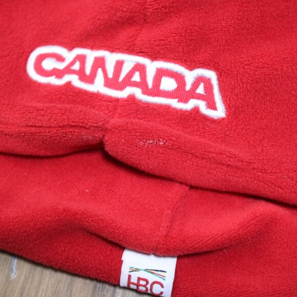 Team Canada Olympic 2005 HBC Red Trapper Hat Adult Hudsons Bay Winter Faux Fur - Picture 3 of 6